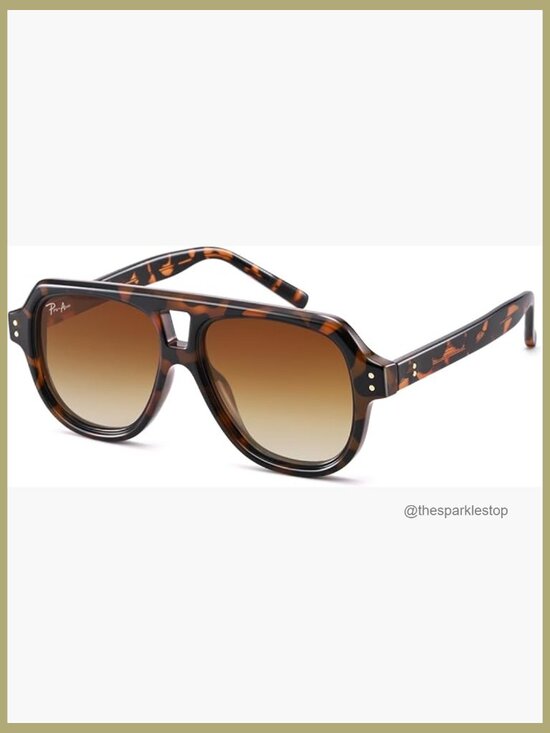 Retro Polarized Aviator Sunglasses, Oversized Square Pilot Shades main image 6